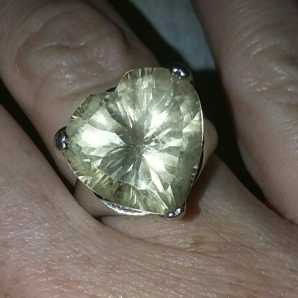 Sterling Silver with Rare Heart stone